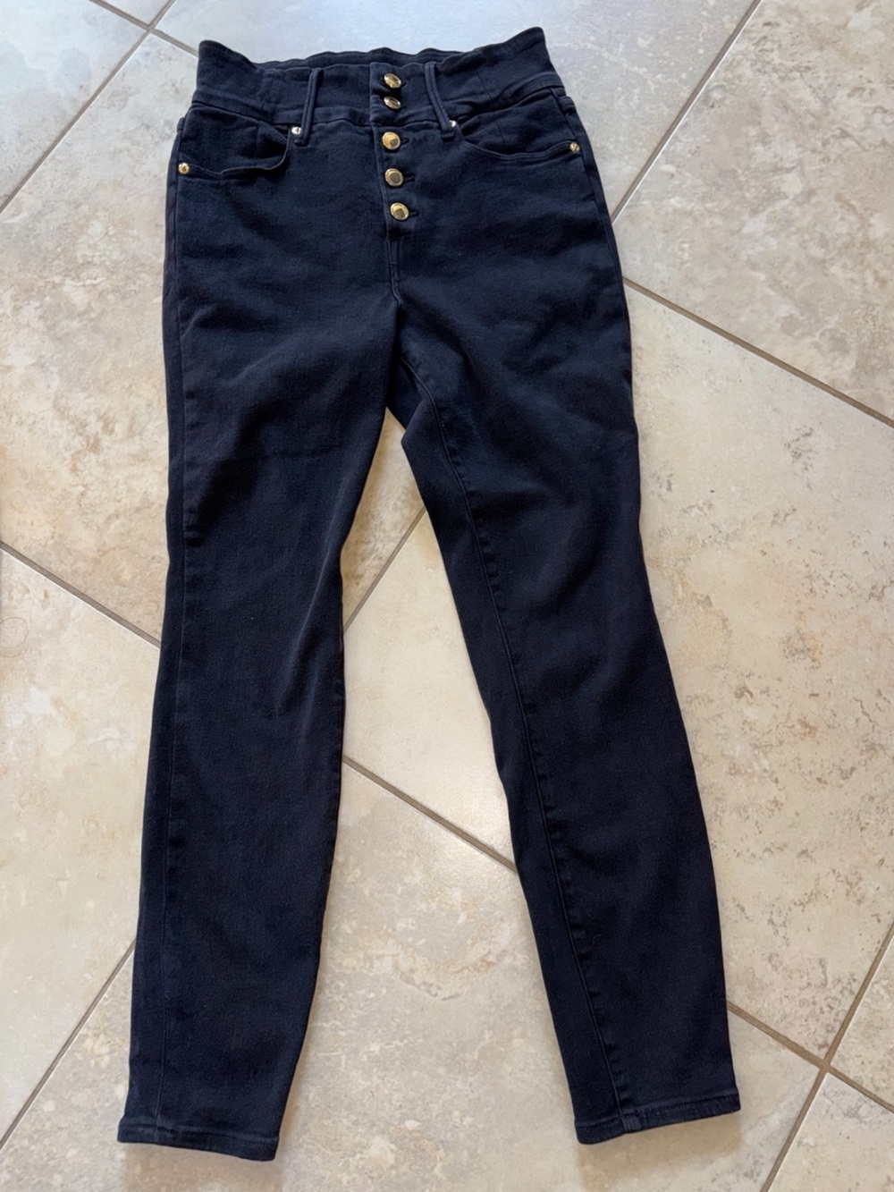 Good American Good Waist Button Fly Skinny 0 25 - Picture 2 of 12